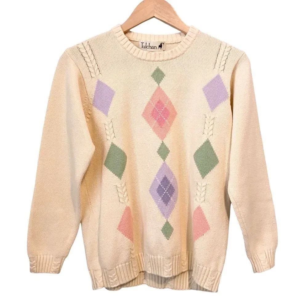 Vintage Tulchan Crewneck Sweater 100% Cotton n Size Small